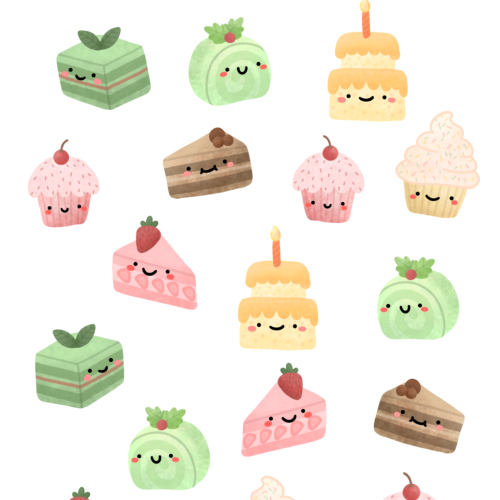 Party Cakes Printable Stickers