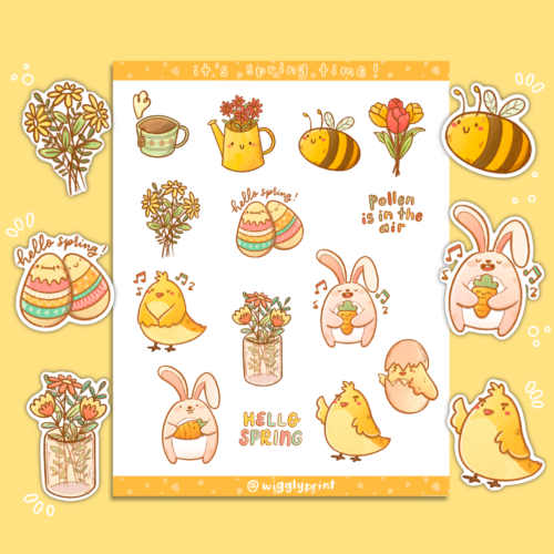 Spring and Easter Printable Stickers