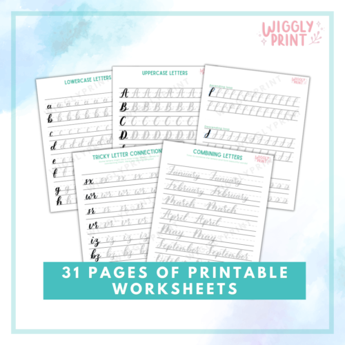 A Step-By-Step Guide To Modern Calligraphy Worksheets
