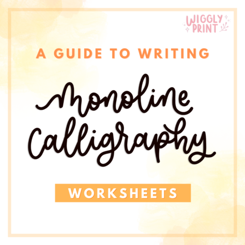 Monoline Calligraphy Worksheets